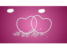 Modelo de apresentação de slides do Dia dos Namorados dinâmico com fundo rosa amor