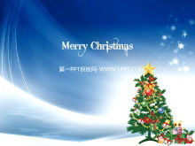 精美的圣诞树背景圣诞节PowerPoint模板