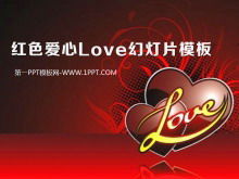 Download del modello di presentazione di San Valentino con sfondo cuore di cristallo rosso amore