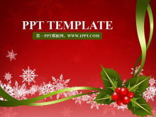 Sfondo di Natale rosso luminoso e festivo Download del modello PowerPoint