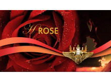Rose Valentine's Day PPT template download