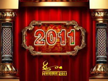 Exquisite and elegant New Year PPT template download