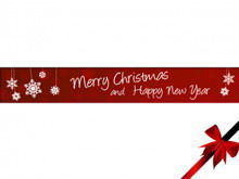 Red concise Christmas PPT template download