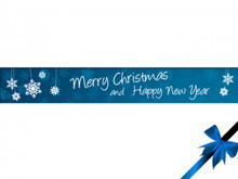Blue and concise Christmas PPT template download