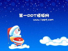 Santa background PPT template download
