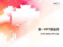 Ahornblatt Paar Hintergrund Tanabata PPT Vorlage herunterladen