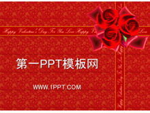 Valentinstag Geschenk Hintergrund PPT Vorlage herunterladen