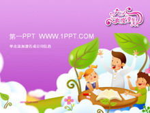 Descărcare șablon PPT pentru copii pentru ziua violetului