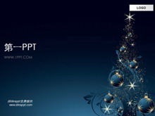 Dark color Christmas PPT template