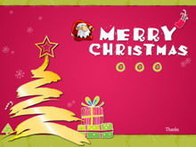 Dynamic cartoon background Christmas PPT template