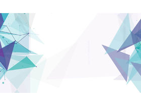 Blue and green color polygon PPT background image