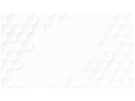 三个白色六边形组合蜂窝形状PPT背景图片
