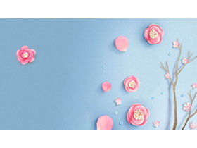Nefis şeftali çiçeği PPT arka plan resmi
