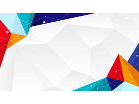 4 colorful dotted line polygon PPT background images