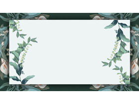 新鮮綠葉花卉幻燈片背景圖片