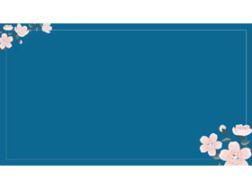 아름다운 수채화 복숭아 꽃 PPT 배경 그림