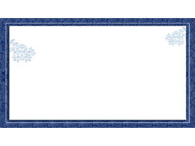 Immagine di sfondo del bordo PPT blu classico blu e bianco