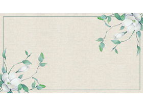 Imagen de fondo de PPT de flor de acuarela de patrón de tela