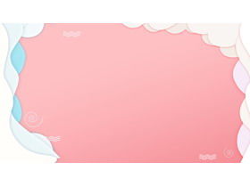 Immagine di sfondo del bordo PPT con bordo bianco dinamico sfumato rosa