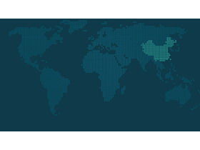 ภาพพื้นหลัง dot matrix PPT แผนที่โลกสีน้ำเงินสองภาพ