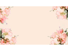Immagine di sfondo PPT della pianta di fiori rosa