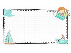 Küçük kuş gemisi küçük peri karikatür PPT arka plan resmi