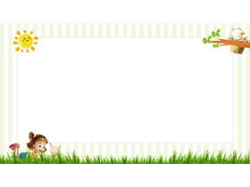 Simpatico cartone animato per bambini piccoli animali immagini di sfondo PPT