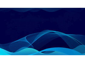 Four blue curve technology PPT background pictures