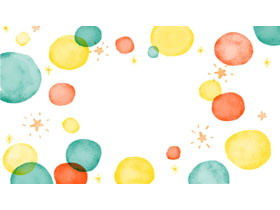 Cartoon watercolor dots PPT background picture