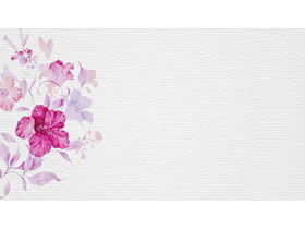 Pink watercolor flower PPT background picture