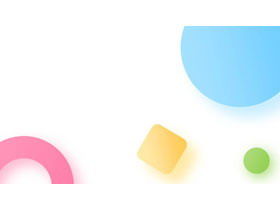 Satu set gambar latar belakang PPT poligonal yang cocok dengan warna macaron