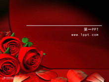 Czerwona róża miłość obraz tła PPT