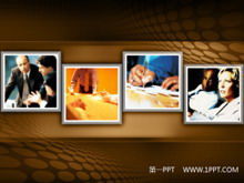 Brown business PPT background picture download