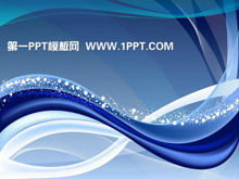 Download do modelo de fundo PPT de linha azul requintada