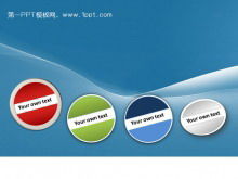 Una serie di immagini di sfondo PPT aziendali blu e concise