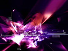 紫色炫光科技PPT背景圖片