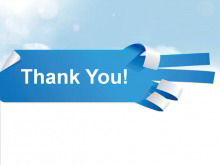 Blue finger thank you for watching PowerPoint background image
