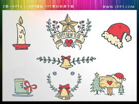 19 colorful retro cartoon Christmas PPT material