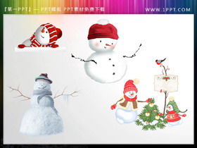 Christmas snowman PPT material