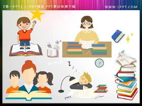 Studenten und Bücher PPT-Material