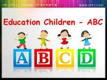 Englisches Alphabet für Kinder ABC-Hintergrund PPT-Vignettenmaterial