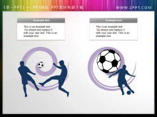 Un set di materiali per diapositive sportivi raffinati e pratici