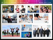 A set of business team slide material download