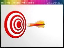 Dynamic darts hit the bullseye PowerPoint animation material