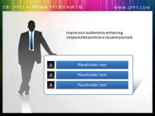 Catálogo PowerPoint com ilustrações para empresários