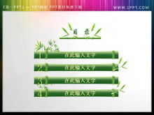 Modello di catalogo di diapositive di bambù
