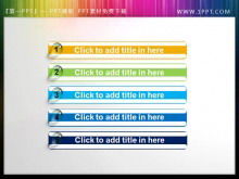 Bir parça enfes renkli su damlası PowerPoint katalog malzemesi