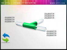 Materiale di presentazione del contenuto della diapositiva del tubo dell'acqua a tre vie