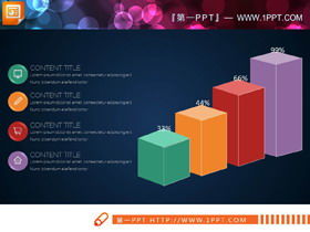 Colección de gráficos PPT de 40 relaciones planas y coloridas coloridas