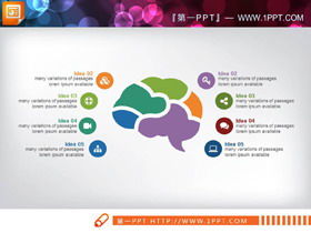 40页彩色平面欧美商务PPT图表
